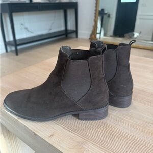 LOFT Dark Brown Ankle Booties